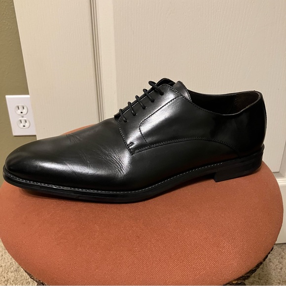 TO BOOT NEW YORK Dress Shoes PLAIN TOE OXFORD Adam Derrick BLACK - Sz 10.5 Italy - Picture 9 of 14